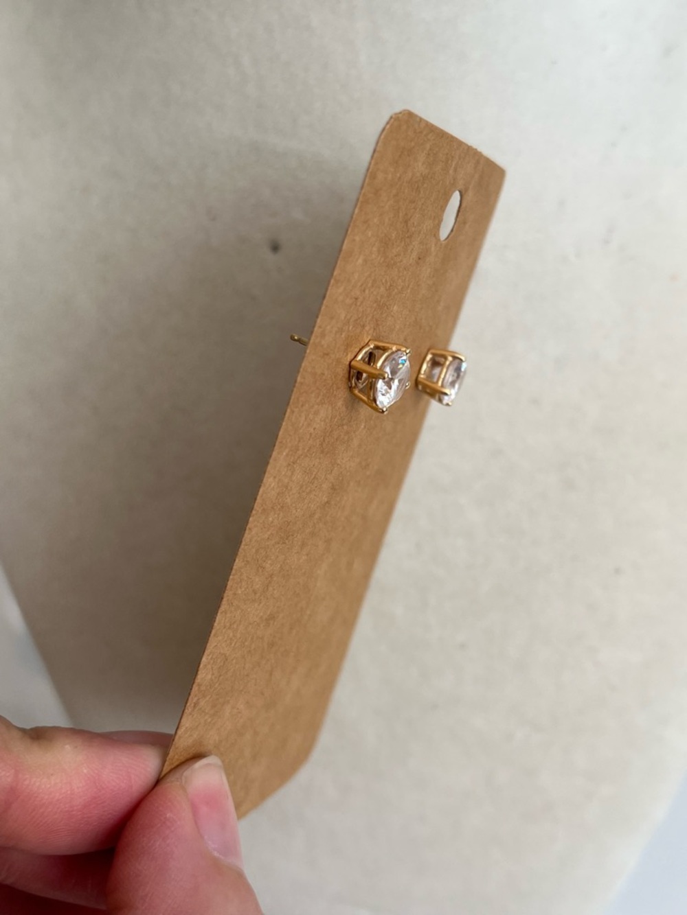 14k gold CZ bling studs - Picture 2 of 6